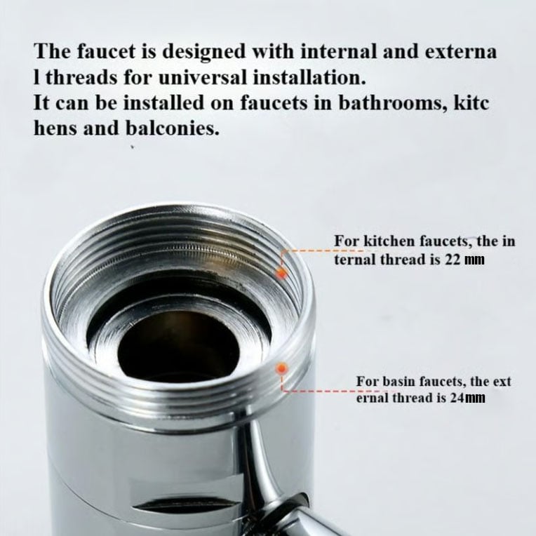 Rotatable Faucet Aerator Extension