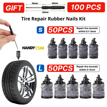 Tire Repair Rubber Nails Kit with 2 Sizes