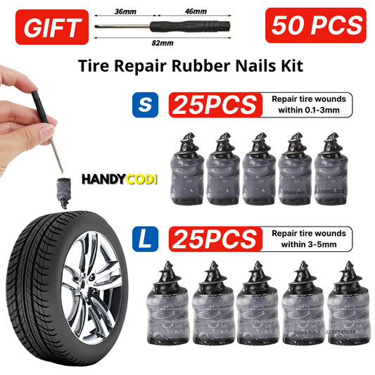 Tire Repair Rubber Nails Kit with 2 Sizes